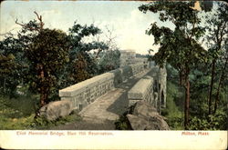 Eliot Memorial Bridge Blue Hill Reservation Postcard