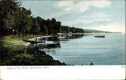 Scene At Fox Point Milwaukee, WI Postcard Postcard