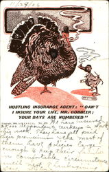 Insurance Agent Comic, Funny Postcard Postcard
