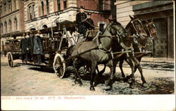 Fire Truck 16, 67th St. Headquarters Firemen Postcard Postcard