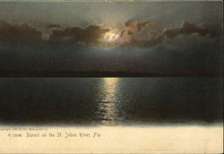 Sunset On The St. Johns River Postcard