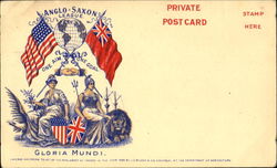 Gloria Mundi Anglo-Saxon League Patriotic Postcard Postcard