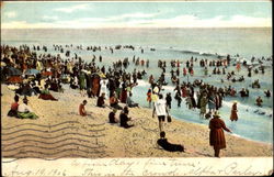 Beach at Coney Island New York Postcard Postcard