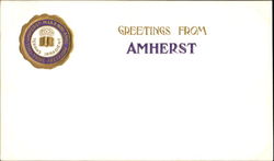 Greetings From Amherst College Massachusetts College Seals Postcard Postcard