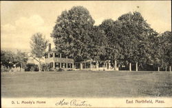 D. L. Moody's Home East Northfield, MA Postcard Postcard