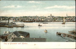 City Of Gloucester And Harbor Massachusetts Postcard Postcard