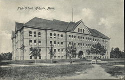 High School Holyoke, MA Postcard Postcard