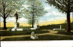 Jefferson Davis Monument, Hollywood Cemetary Postcard