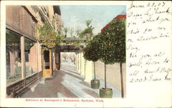 Entrance To Davenport's Restaurant Postcard