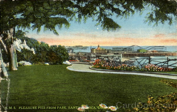 Pleasure Pier From Park Santa Monica California