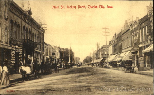 Main St. Looking North Charles City Iowa