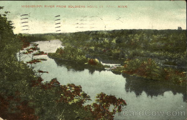 Mississippi River From Soldiers Home St. Paul Minnesota