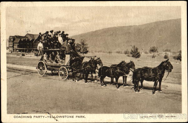 Coaching Party, Yellowstone Lake Yellowstone National Park