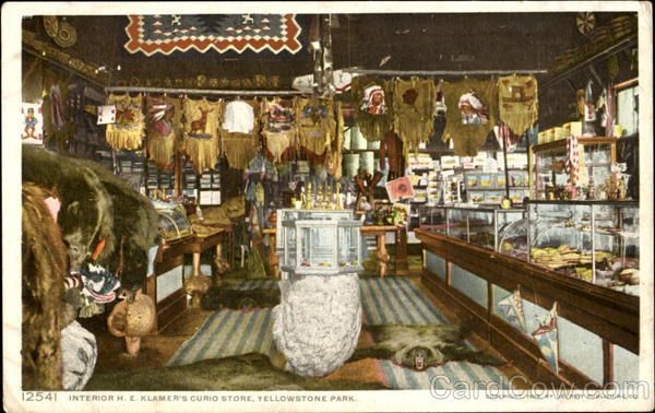 Interior H. E. Klamer's Curio Store, Yellowstone Park