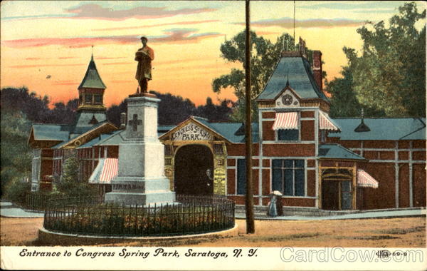 Entrance To Congress Spring Park Saratoga New York