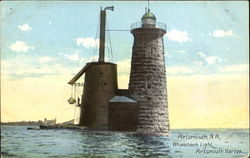 Whaleback Light, Portsmouth Harbor New Hampshire Postcard Postcard