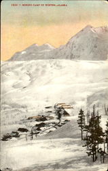 Mining Camp In Winter Postcard