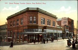 Street Railway Transfer Station New Bedford, MA Postcard Postcard