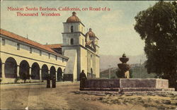 Mission Santa Barbara California Postcard Postcard