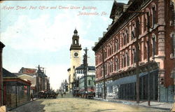 Hogan Street, Post Office and Times Union Building Postcard