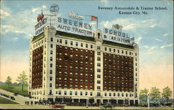 Sweeney Automobile & Tractor School Postcard
