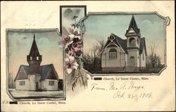 U. B. Church & M. E. Church Postcard