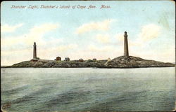 Thatcher Light, Thatcher's Island of Cape Ann Scenic, MA Postcard Postcard