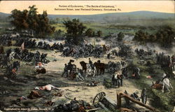 Portion Of Cyclorama The Battle Of Gettysburg, Baltimore Street, near National Cemetery Portion Of Cyclorama The Battle Of Gettysburg, Baltimore Street, near National Cemetery
