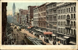 Market Street From Eighth Philadelphia, PA Postcard Postcard