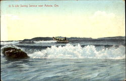 U. S. Life Saving Service Near Astoria Postcard