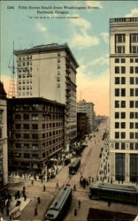 Fifth Street South From Washington Street Postcard