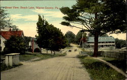 Street View Beach Lake, PA Postcard Postcard