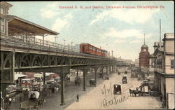 R. R. Statiion, Delaware Avenue Postcard