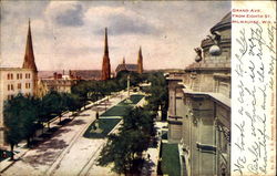 Grand Ave, Eighth St Postcard