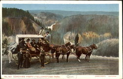 Coaching Party, Yellowstone Park Postcard