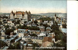 Birdseye View Of The Capitol And Albany Postcard