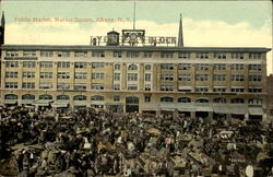 Public Market, Market Square Albany, NY Postcard Postcard