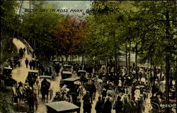 Busy Day In Ross Park Postcard