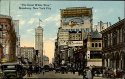The Great White Way, Broadway New York City, NY Postcard Postcard