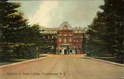 Entrance To Vassar College Postcard