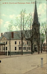 1st M. E. Church And Parsonage Rome, NY Postcard Postcard