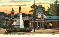 Entrance To Congress Spring Park Postcard