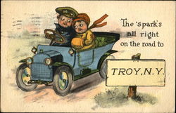 The Spark's All Right On The Road To Troy Postcard