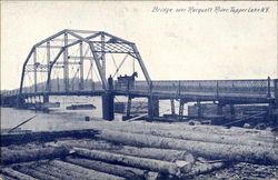 Bridge Over Recquett River Tupper Lake, NY Postcard Postcard