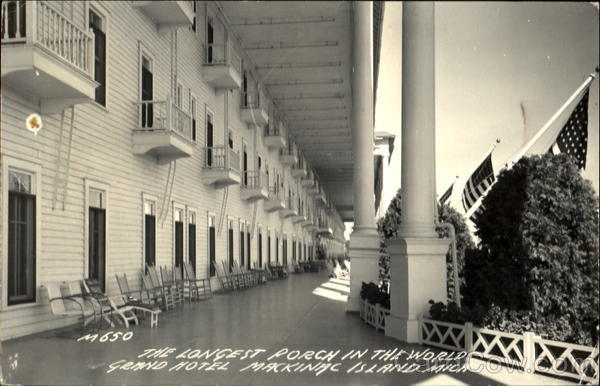 The Longest Porch In The World, Grand Hotel Mackinac Island Michigan