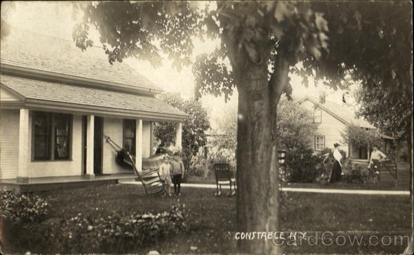 People in Front Yard, Rocking Charis Constable New York