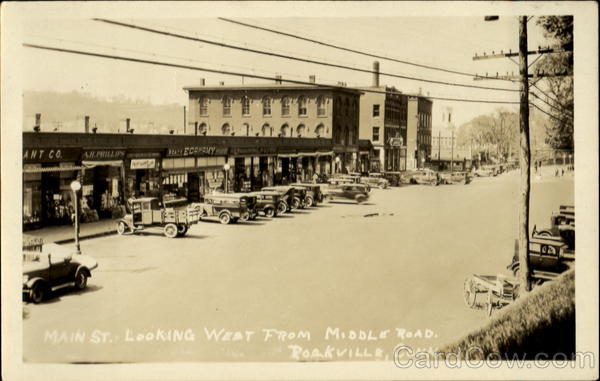 Main Street Looking West From Middle Road Rockville Connecticut