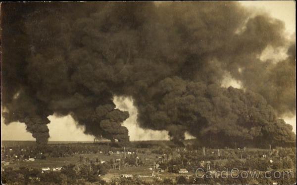 Oil Field Fires Oklahoma Oil Wells