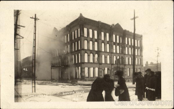 Sherman House Fire 1910 Jamestown New York