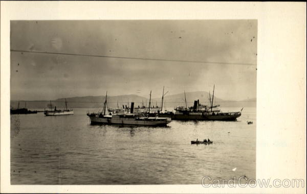 Ships In The Harbor Callao Peru